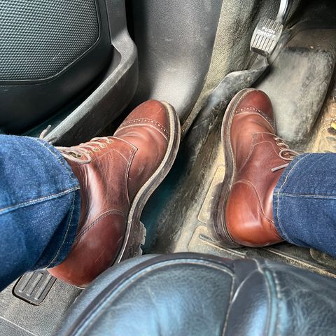 Grant Stone Garrison Boot in Horween Crimson Chromexcel