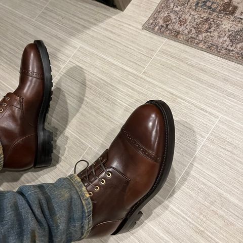 Grant Stone Garrison Boot in Horween Crimson Chromexcel