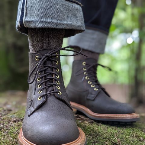 Tricker's Ripon Derby Field Boot in C.F. Stead Flint Kudu