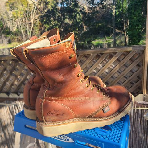 Thorogood 8" Plain Toe in Tobacco Gladiator Oil-Tanned