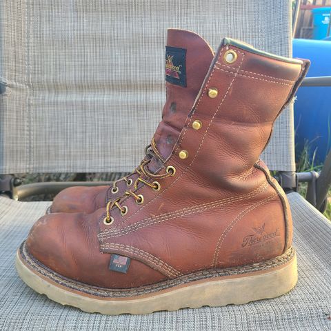 Thorogood 8" Plain Toe in Tobacco Gladiator Oil-Tanned