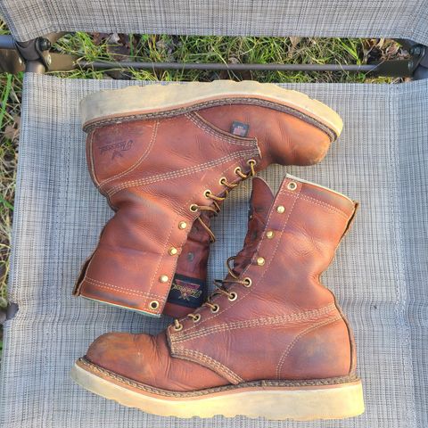Thorogood 8" Plain Toe in Tobacco Gladiator Oil-Tanned