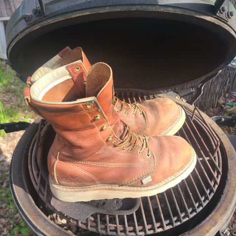 Thorogood 8" Plain Toe in Tobacco Gladiator Oil-Tanned