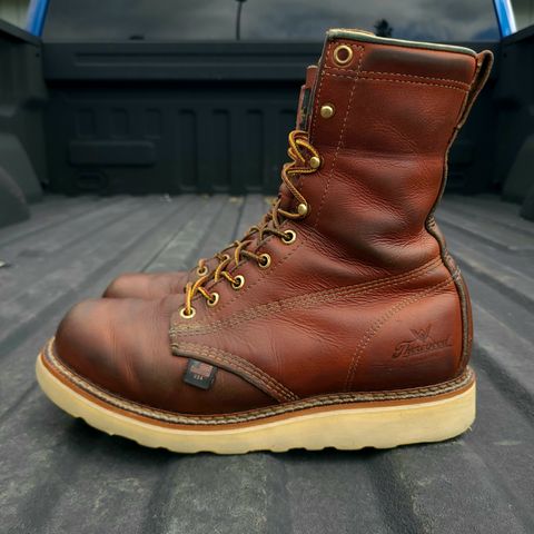Thorogood 8" Plain Toe in Tobacco Gladiator Oil-Tanned