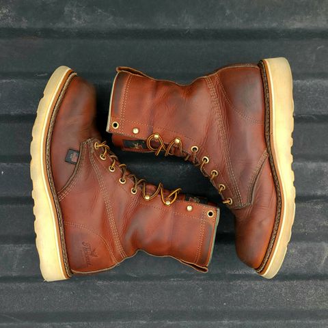 Thorogood 8" Plain Toe in Tobacco Gladiator Oil-Tanned