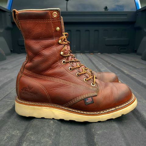 Thorogood 8" Plain Toe in Tobacco Gladiator Oil-Tanned
