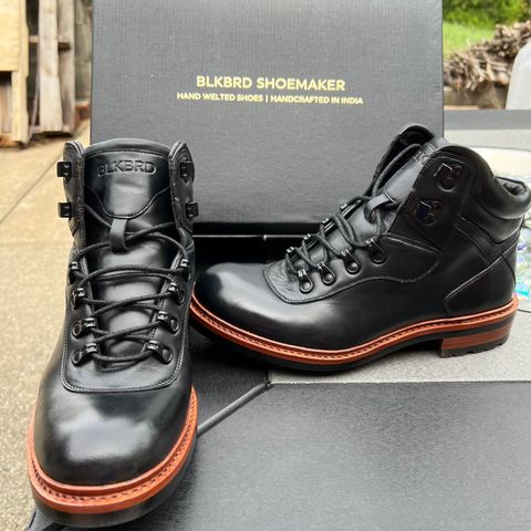 BLKBRD Bulwark Trek Boot in Horween Black Chromexcel