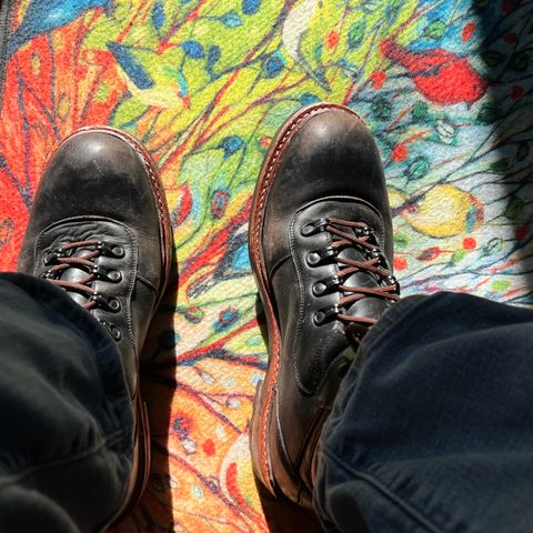 BLKBRD Bulwark Trek Boot in Horween Black Chromexcel