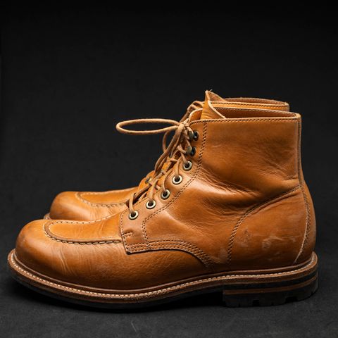 View photo of Grant Stone Brass Boot in Horween English Tan Essex