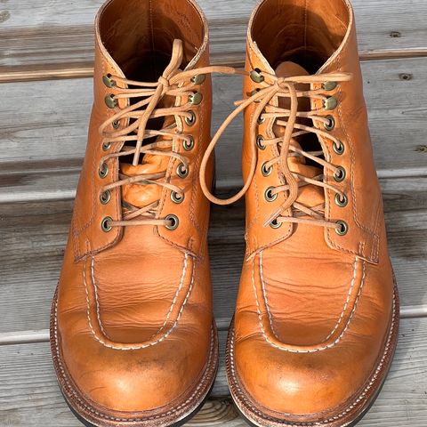 View photo of Grant Stone Brass Boot in Horween English Tan Essex