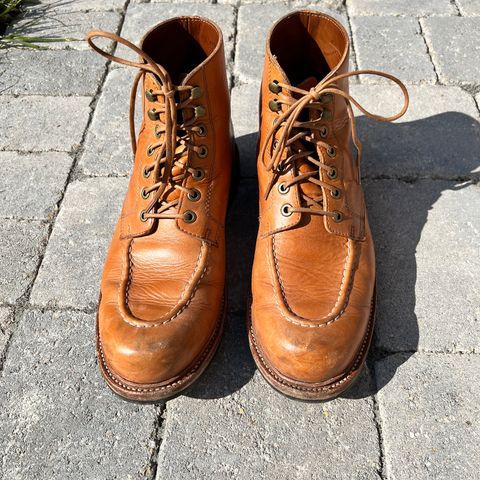 View photo of Grant Stone Brass Boot in Horween English Tan Essex