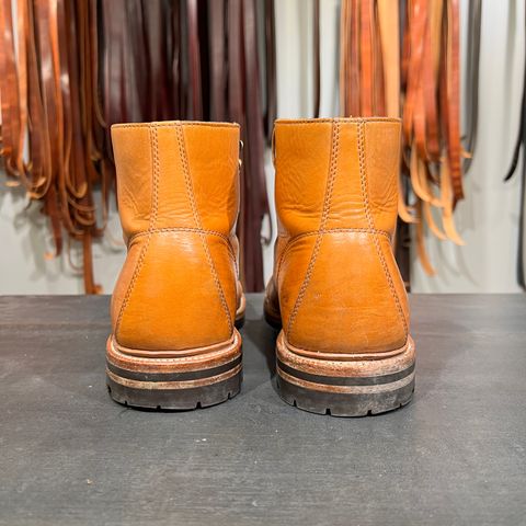 View photo of Grant Stone Brass Boot in Horween English Tan Essex