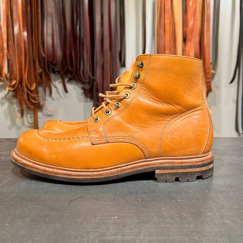 View photo of Grant Stone Brass Boot in Horween English Tan Essex