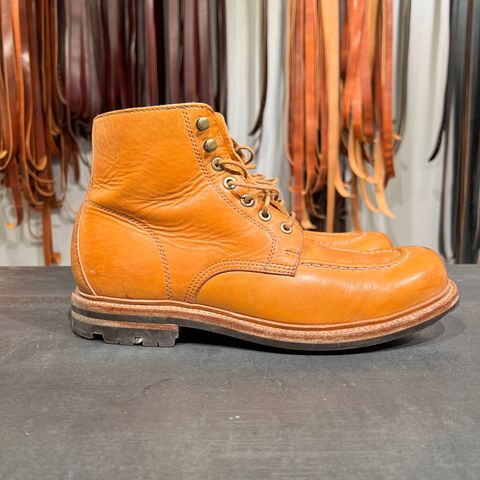 View photo of Grant Stone Brass Boot in Horween English Tan Essex