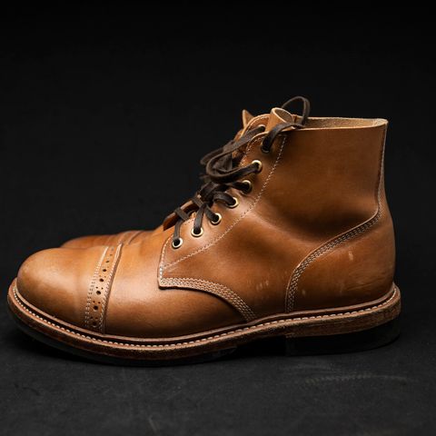 View photo of Oak Street Bootmakers Field Boot in Maryam Natural Horsebutt