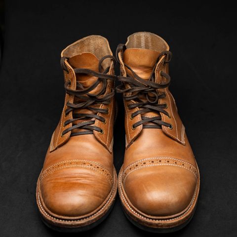 View photo of Oak Street Bootmakers Field Boot in Maryam Natural Horsebutt