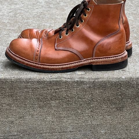 View photo of Oak Street Bootmakers Field Boot in Maryam Natural Horsebutt