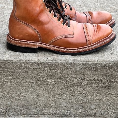 View photo of Oak Street Bootmakers Field Boot in Maryam Natural Horsebutt