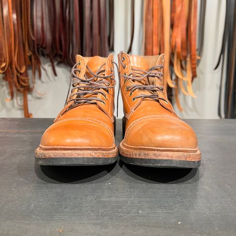 View photo of Oak Street Bootmakers Field Boot in Maryam Natural Horsebutt