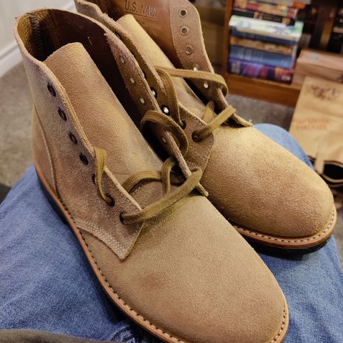 View photo of Oak Street Bootmakers Field Boot in Horween Marine Field Roughout