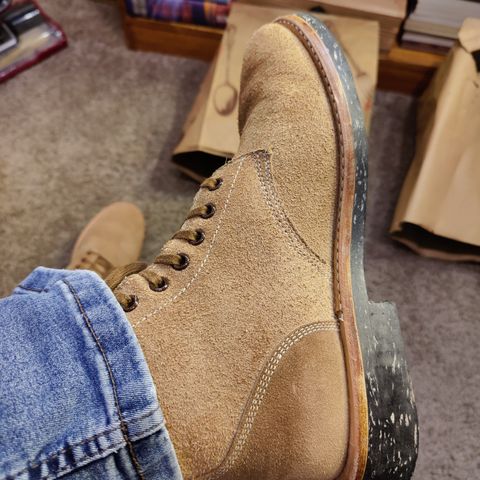 View photo of Oak Street Bootmakers Field Boot in Horween Marine Field Roughout