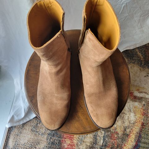 View photo of Viberg Herald in Eco Veg Fallow Suede Roughout