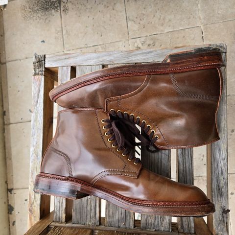 Alden Plain Toe Boot in Horween Ravello Shell Cordovan