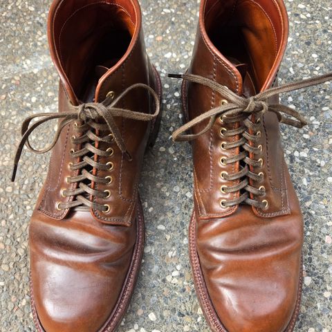 Alden Plain Toe Boot in Horween Ravello Shell Cordovan