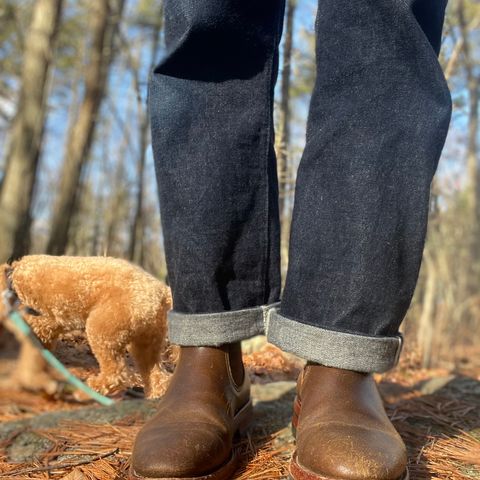 Benzein The Seventh Chelsea Boot in Horween Olive Waxed Flesh