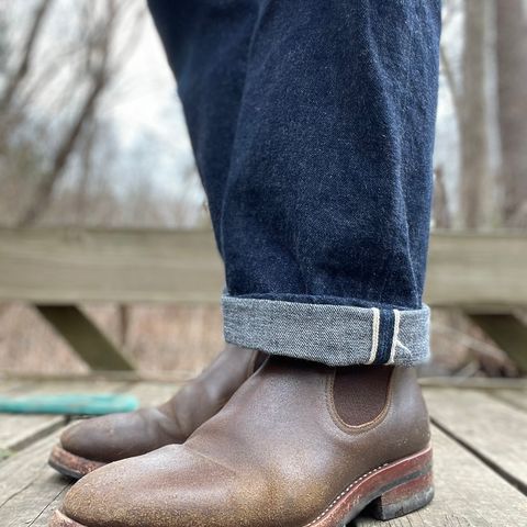 Benzein The Seventh Chelsea Boot in Horween Olive Waxed Flesh