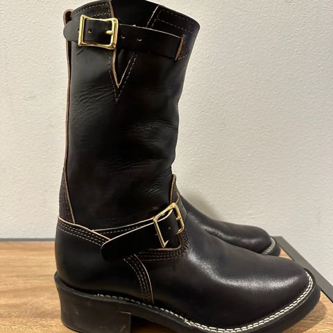 Wesco Boss Engineer Boot in Maryam Petrolio Waxed Black Horsehide