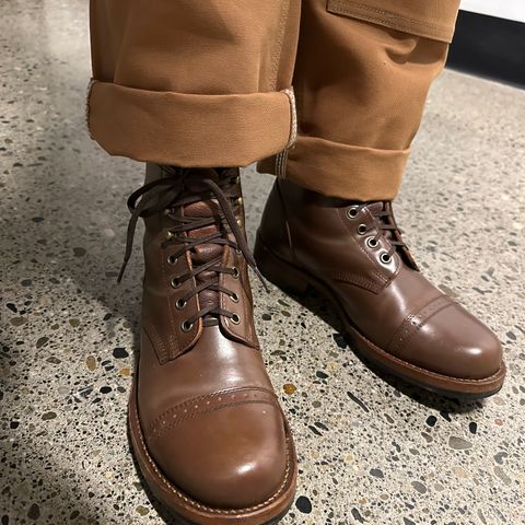 Julian Boots Bowery in Horween Cigar Shell Cordovan