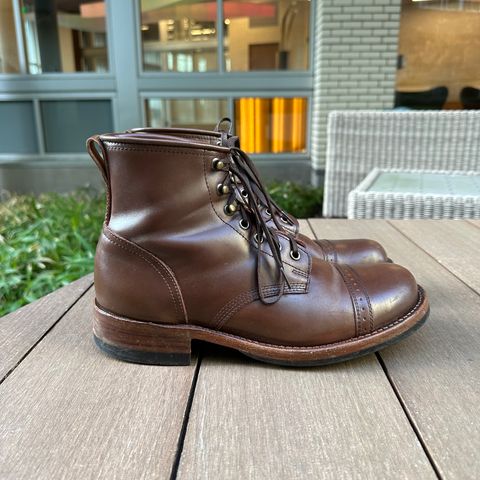 Julian Boots Bowery in Horween Cigar Shell Cordovan