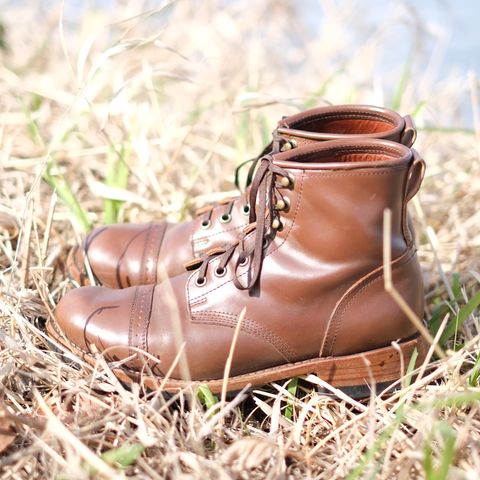 Julian Boots Bowery in Horween Cigar Shell Cordovan