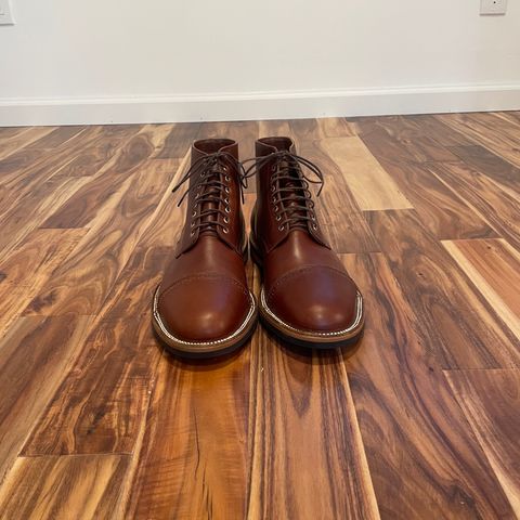 Christian Daniel Larry Lace Up Boot in Wickett & Craig Buck Brown Traditional Harness