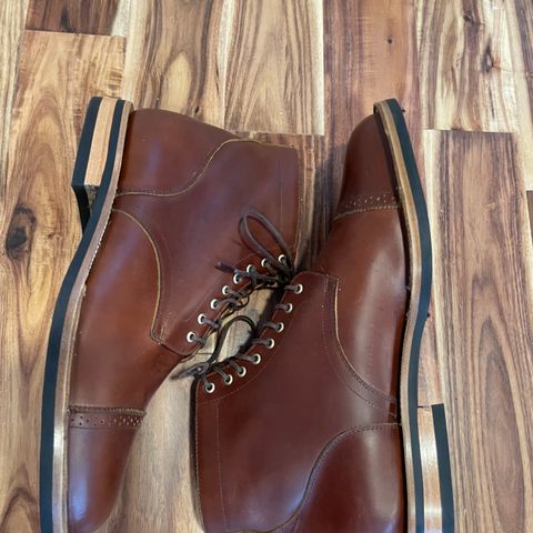 Christian Daniel Larry Lace Up Boot in Wickett & Craig Buck Brown Traditional Harness