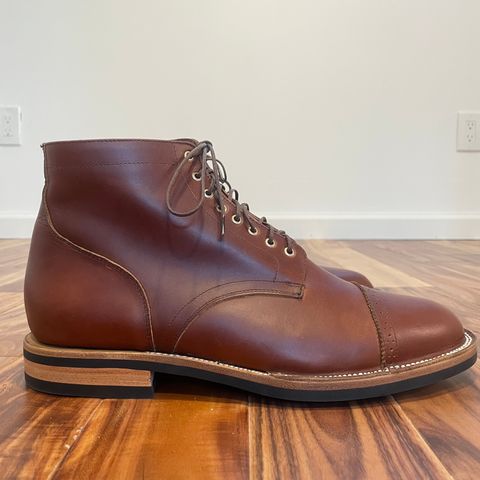 Christian Daniel Larry Lace Up Boot in Wickett & Craig Buck Brown Traditional Harness