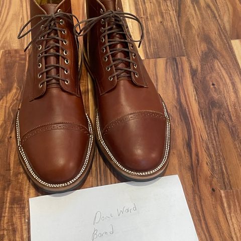 Christian Daniel Larry Lace Up Boot in Wickett & Craig Buck Brown Traditional Harness