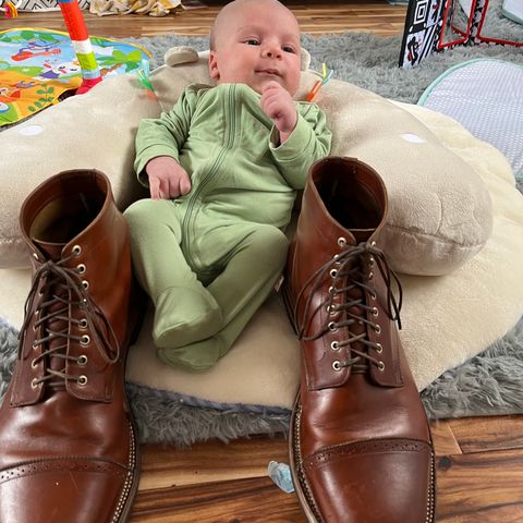 Christian Daniel Larry Lace Up Boot in Wickett & Craig Buck Brown Traditional Harness