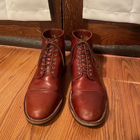 Christian Daniel Larry Lace Up Boot in Wickett & Craig Buck Brown Traditional Harness
