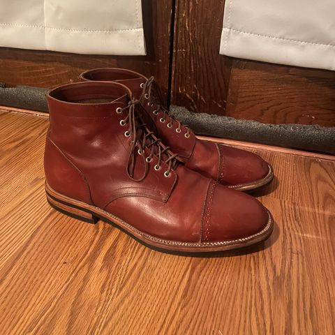 Christian Daniel Larry Lace Up Boot in Wickett & Craig Buck Brown Traditional Harness