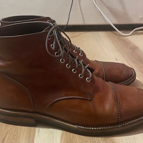 Christian Daniel Larry Lace Up Boot in Wickett & Craig Buck Brown Traditional Harness