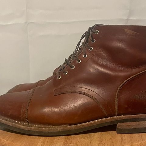 Christian Daniel Larry Lace Up Boot in Wickett & Craig Buck Brown Traditional Harness