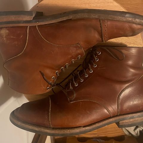 Christian Daniel Larry Lace Up Boot in Wickett & Craig Buck Brown Traditional Harness