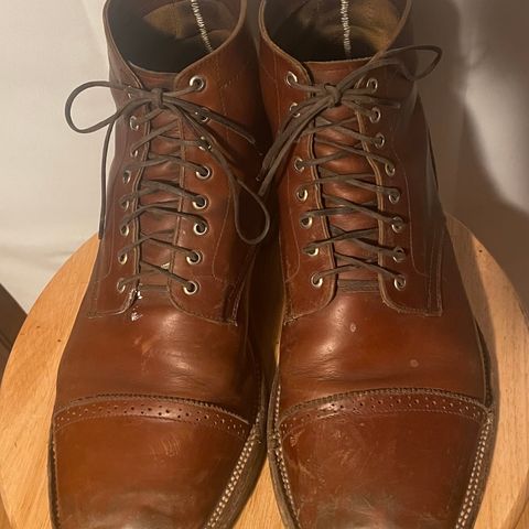Christian Daniel Larry Lace Up Boot in Wickett & Craig Buck Brown Traditional Harness