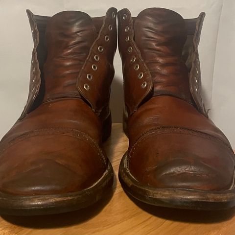 Christian Daniel Larry Lace Up Boot in Wickett & Craig Buck Brown Traditional Harness