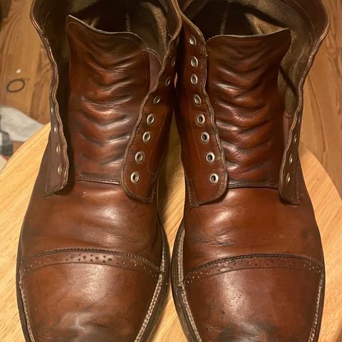 Christian Daniel Larry Lace Up Boot in Wickett & Craig Buck Brown Traditional Harness