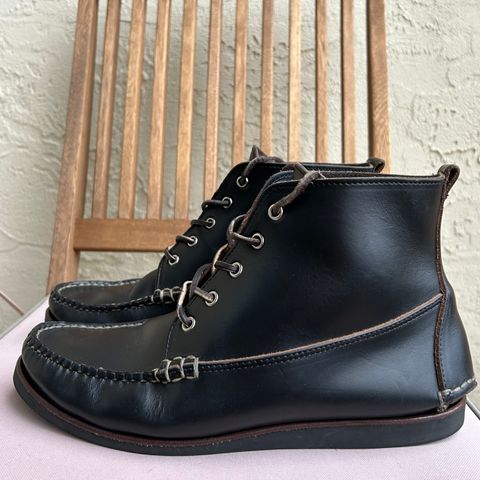 View photo of Eastland Seneca Camp Moc Chukka in Horween Black Chromexcel