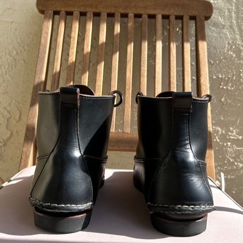 View photo of Eastland Seneca Camp Moc Chukka in Horween Black Chromexcel