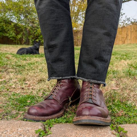 View photo of White's 350 Cruiser in Horween Burgundy Chromexcel